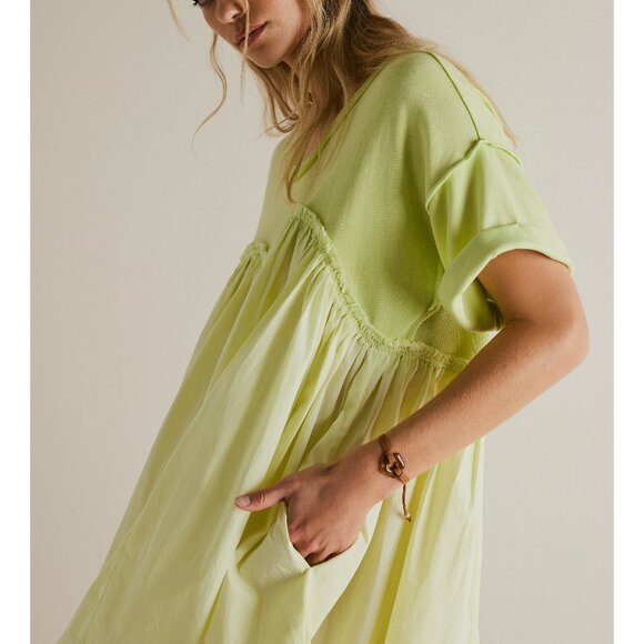 Free People Lime Mini Dress - Picture 4 of 6